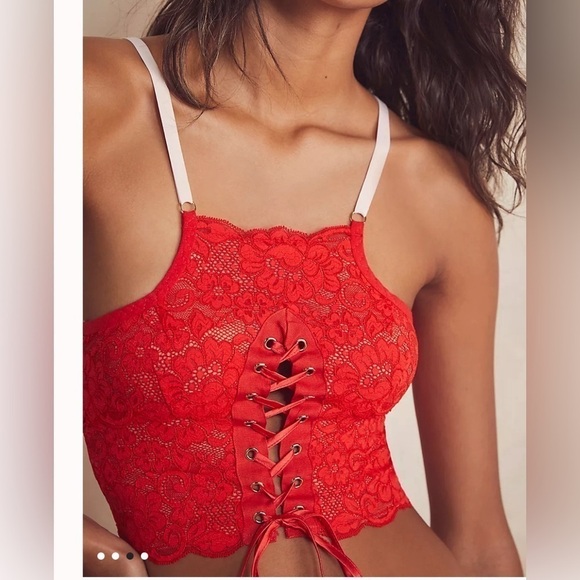 we are HAH Tops - Free People Revolve We are HAH Top 2 Bottom Cami in Blood Orange Size Medium NWT